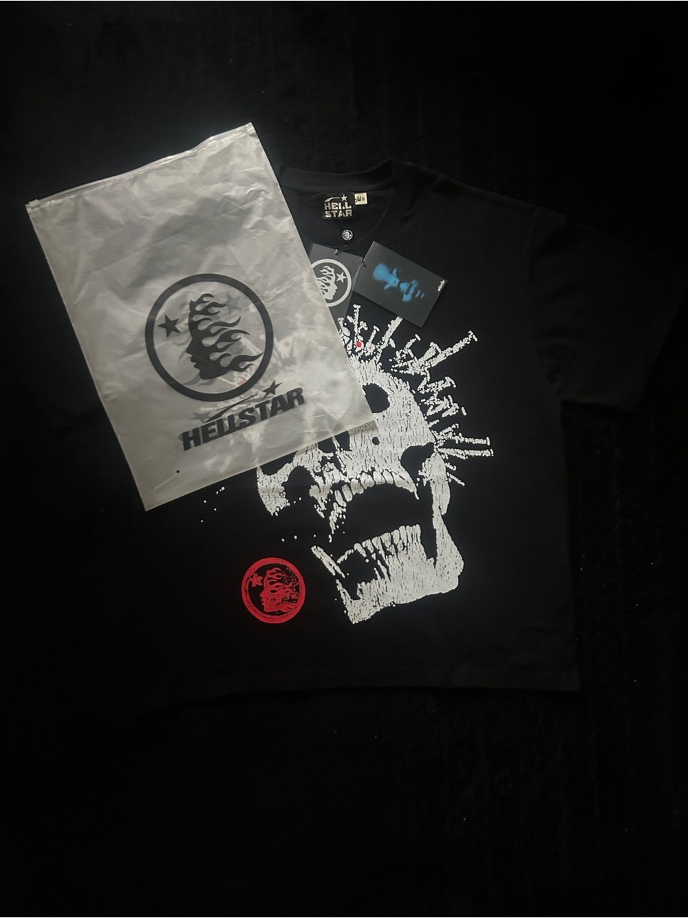 Hellstar Men's Black Short Sleeve Graphic Tee - Skull Design